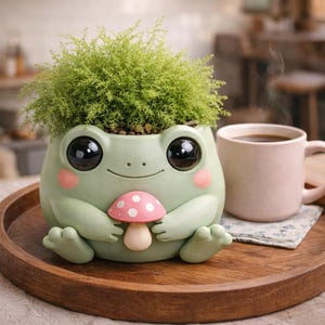 3D Frog Planter STL File | Customizable Succulent Pot (Digital Download)