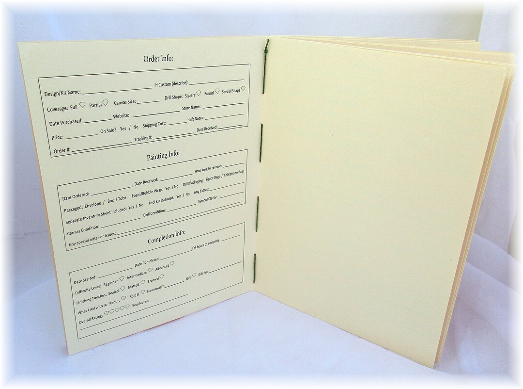Diamond Painting Log Book A5 Size Hand sewn Sturdy Etsy UK