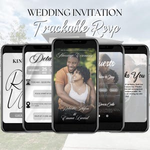 Plantilla personalizada para sitio web de bodas con monograma y confirmación de asistencia (RSVP) / Sitio web editable en Canva