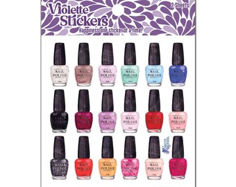 Nail Polish Label Template 2 Sizes Printable Editable Template Nail Art ...