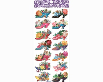 P73 Victorian Shoes Stickers for Crafting