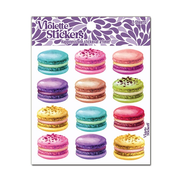 Stickers Macarons - 2 planches