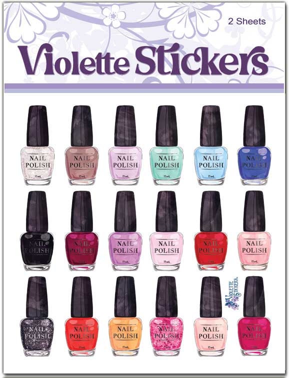 Nail Polish Stickers 2 Sheets Nail Polish Stickers 2 Sheets