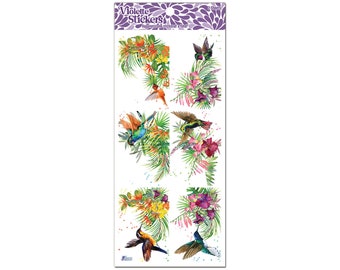 C12 Hummingbird Party Stickers -2 sheets