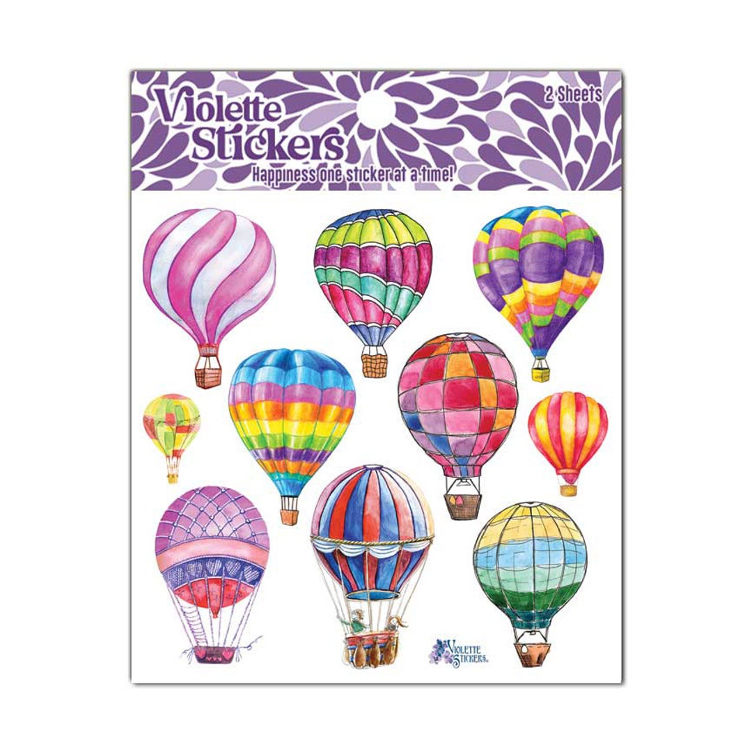 Hot Air Balloon Stickers 2 Sheets Etsy