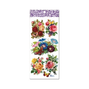 C54 Butterfly Roses Stickers