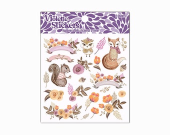 Woodland Animals Stickers -2 sheets