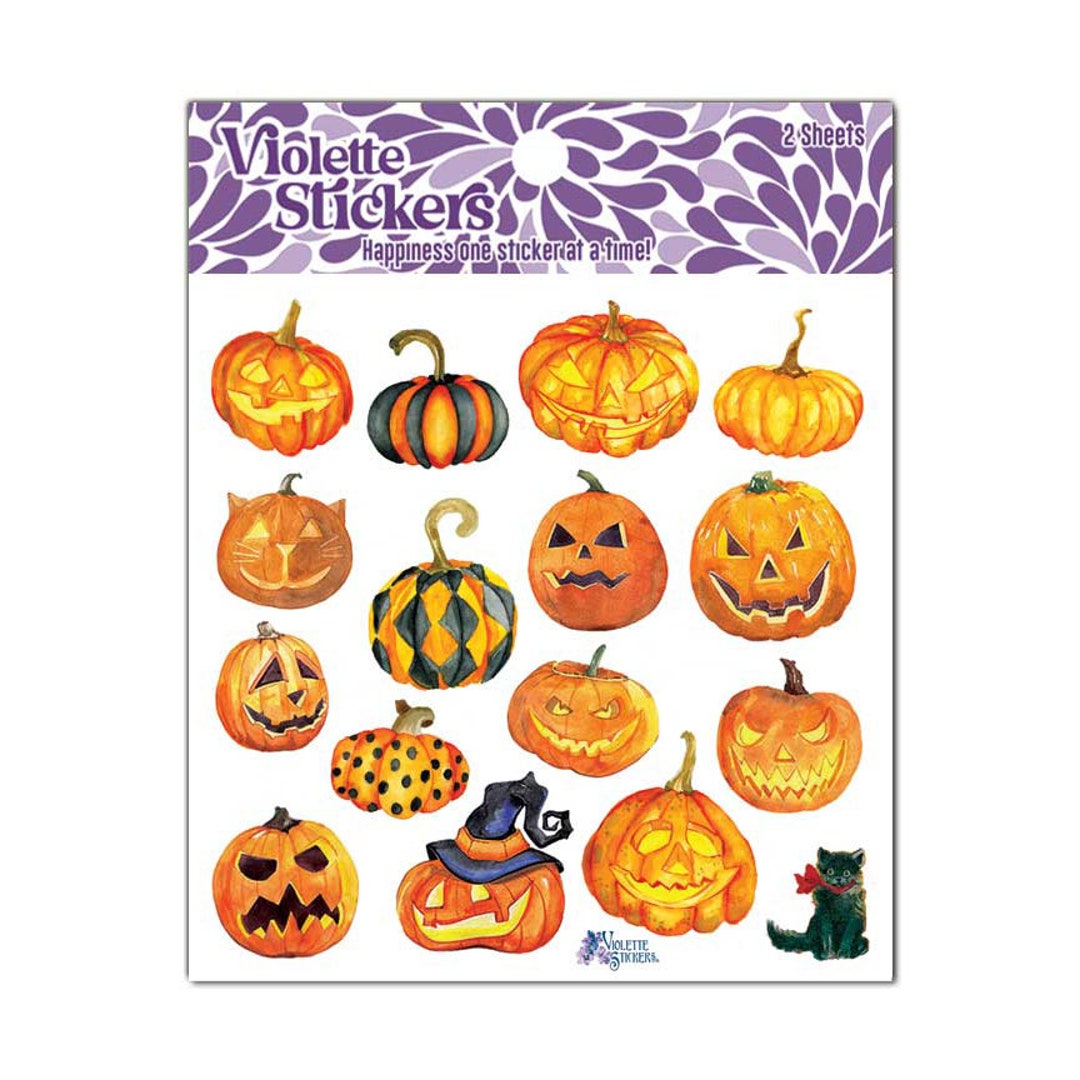 Jackolantern Stickers 2 Sheets Etsy