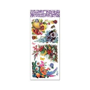 C78 Floral Flower Corners Stickers