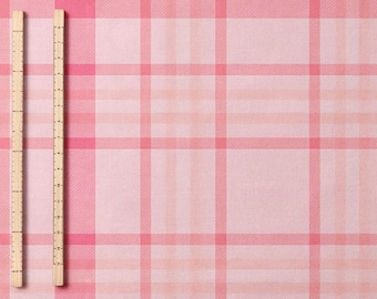 Pink Plaid Fabric By Yard Blush Check Cotton Fabric Cottagecore Sewing Material Soft Rose Plaid Fabric Combed Pima Cotton