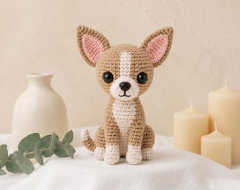 Chihuahua Amigurumi Crochet Pattern For Crafters Cute Brown Plush Dog Tutorial Instant Digital Download PDF DIY Gift Idea