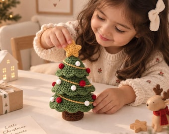 Christmas Tree Crochet Pattern For Beginners Xmas Tree With Star Topper Tutorial Instant Digital Download PDF DIY Handmade  Santa Crafting