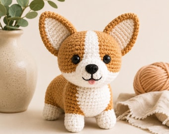 Corgi Dog Crochet Pattern For Crafters Amigurumi Plush Toy Tutorial Instant Digital Download PDF DIY Handmade Gift