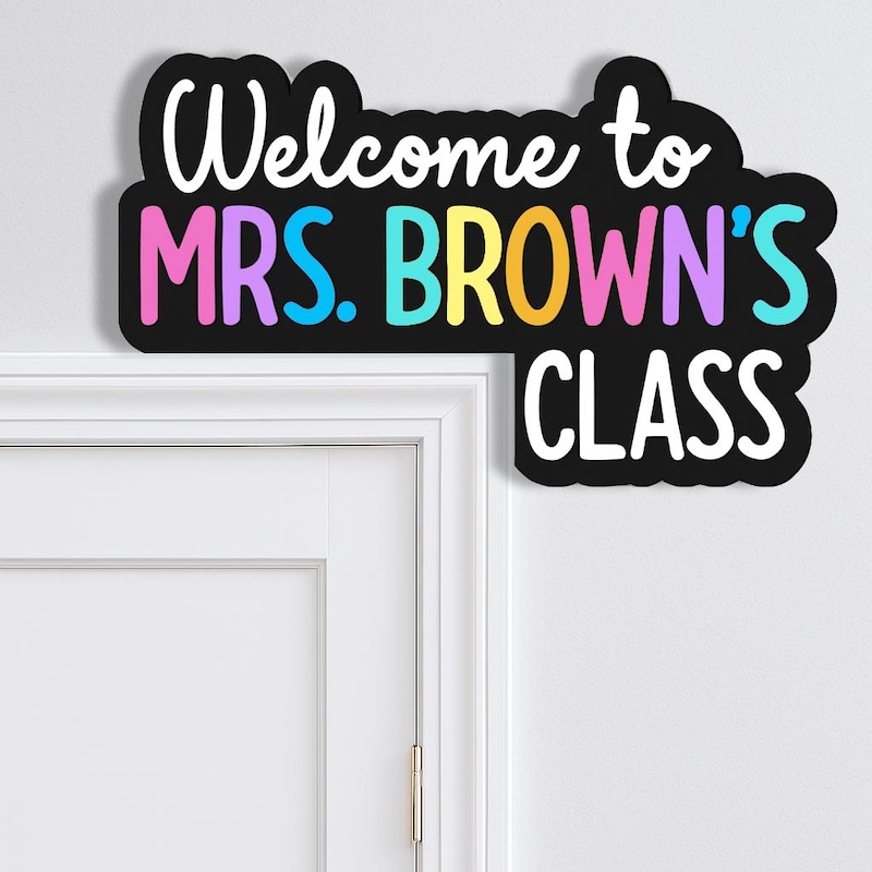 Door Corner Teacher Sign - Etsy