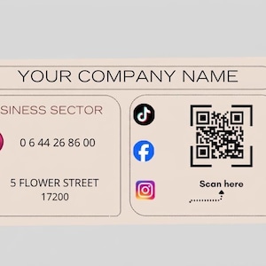 Carte de Visite Panoramique 800x400 Personnalisée - Branding Professionnel Unique - Toutes Activités - Fichier Haute Résolution