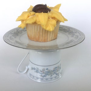 Cup and Saucer Cupcake & Candle Stand