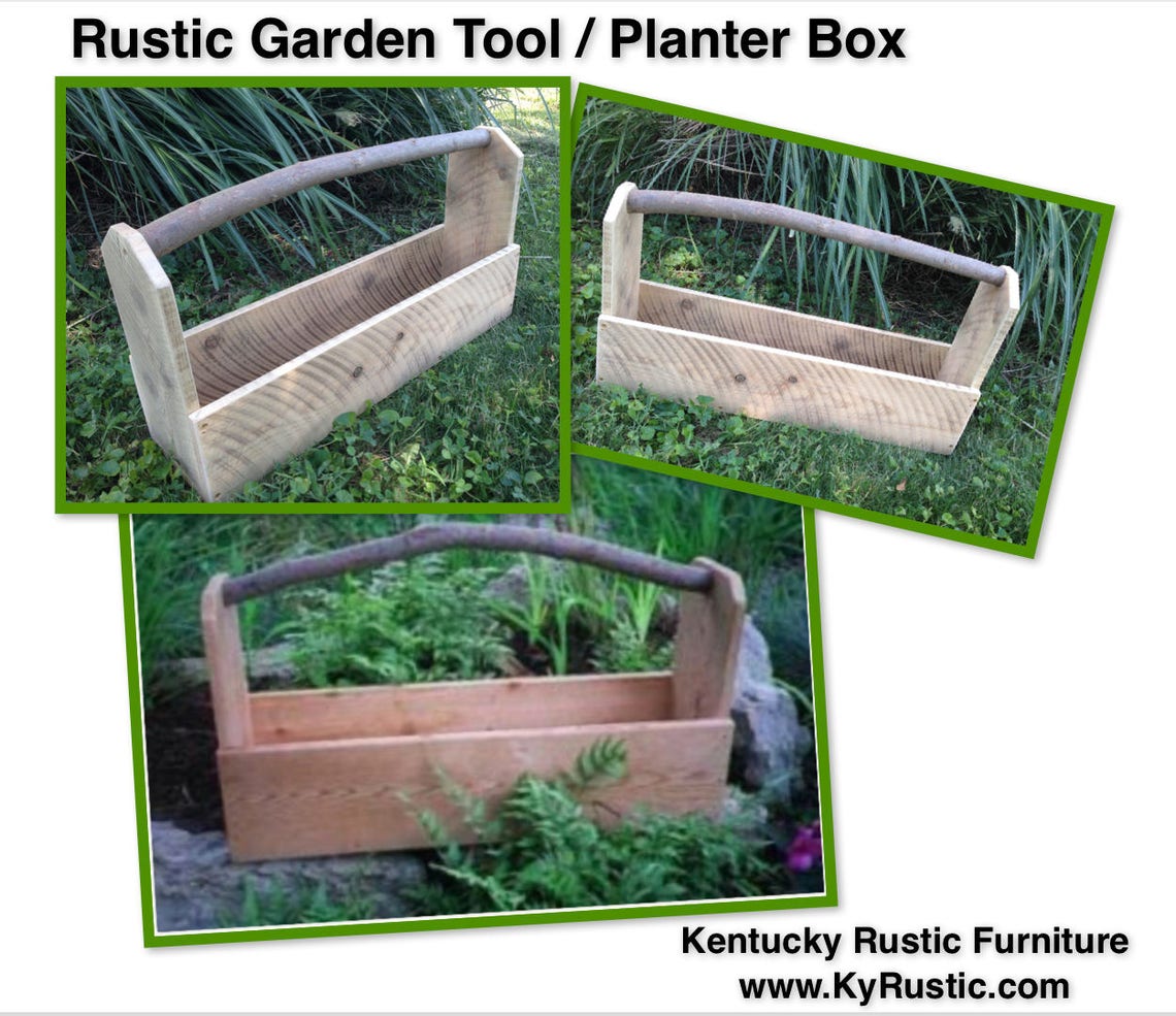 Garden Planter / Tool Box Etsy