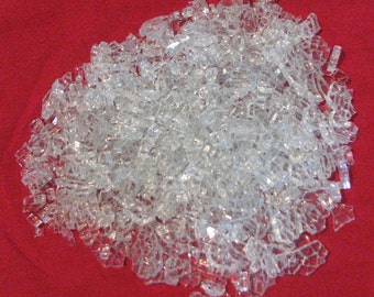5lb Clear Safety Tempered 3/8" Glass Broken Pieces Mosaic Stained Arts Crafts 