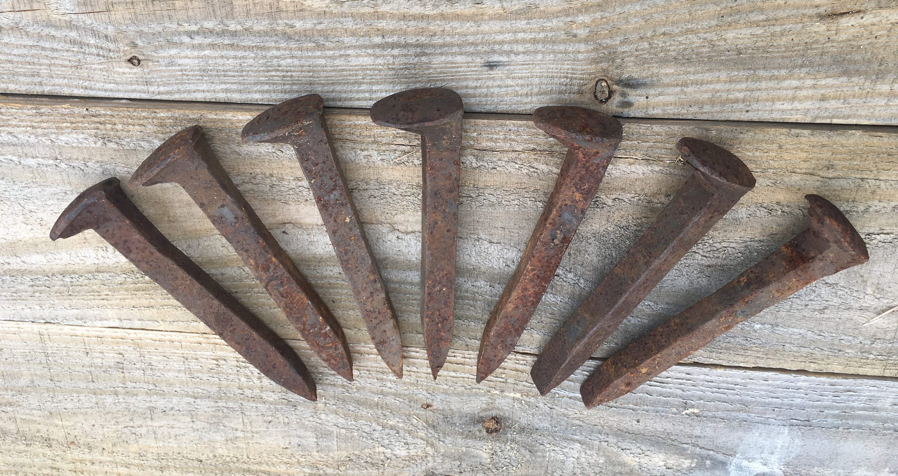 Steel Railroad Spikes, set of 7