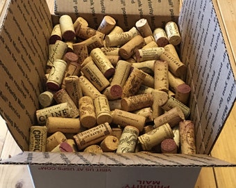 Box Full Of Used Wine Bottle Corks