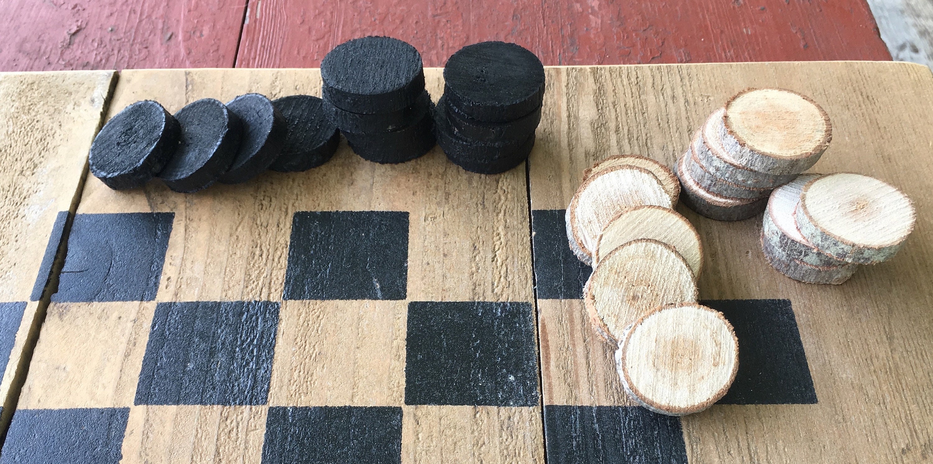 Hand Cut Twig Checkers - Etsy