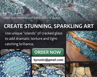 Three Pounds of Quarter Inch Tempered Glass Islands for Crash Glass Mosaic