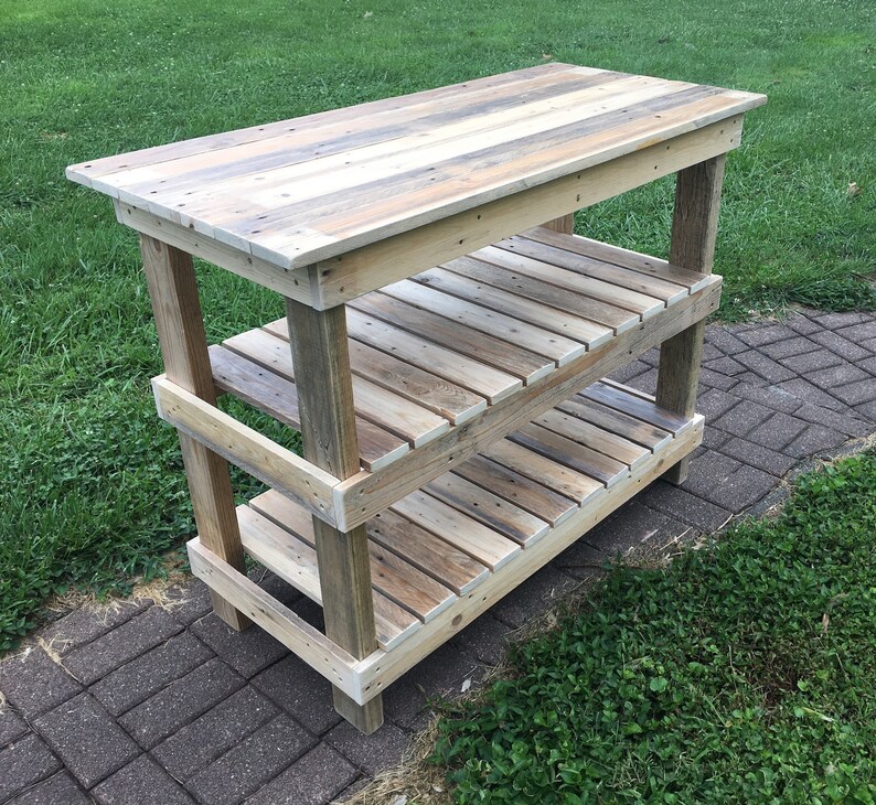 Rustic Kitchen Island. Etsy