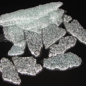 Three Pounds of Quarter Inch Tempered Glass Islands for Crash Glass Mosaic