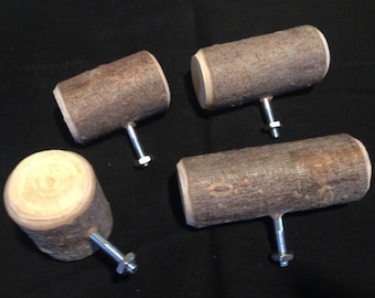 4 Rustic Twig Drawer Pulls