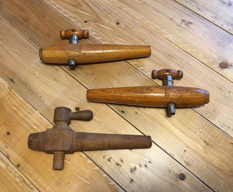 Vintage Wooden Barrel Spigot Etsy