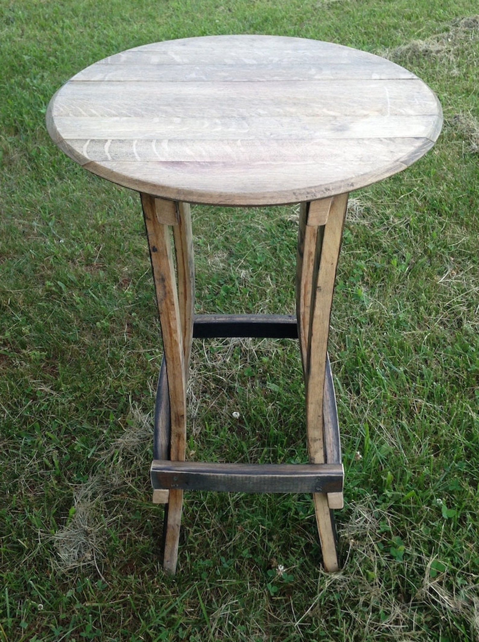Whiskey Barrel Stave Table Rustic Wedding Gift Anniversary Etsy