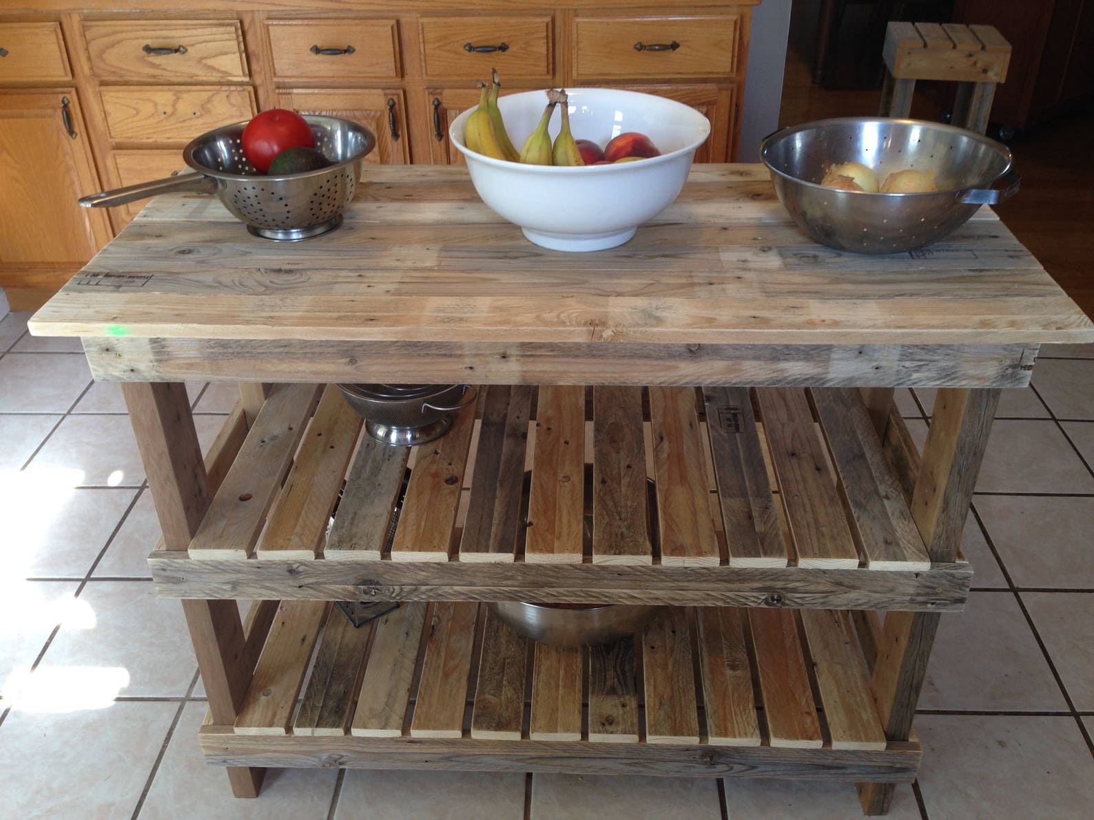 Rustic Kitchen Island. Etsy