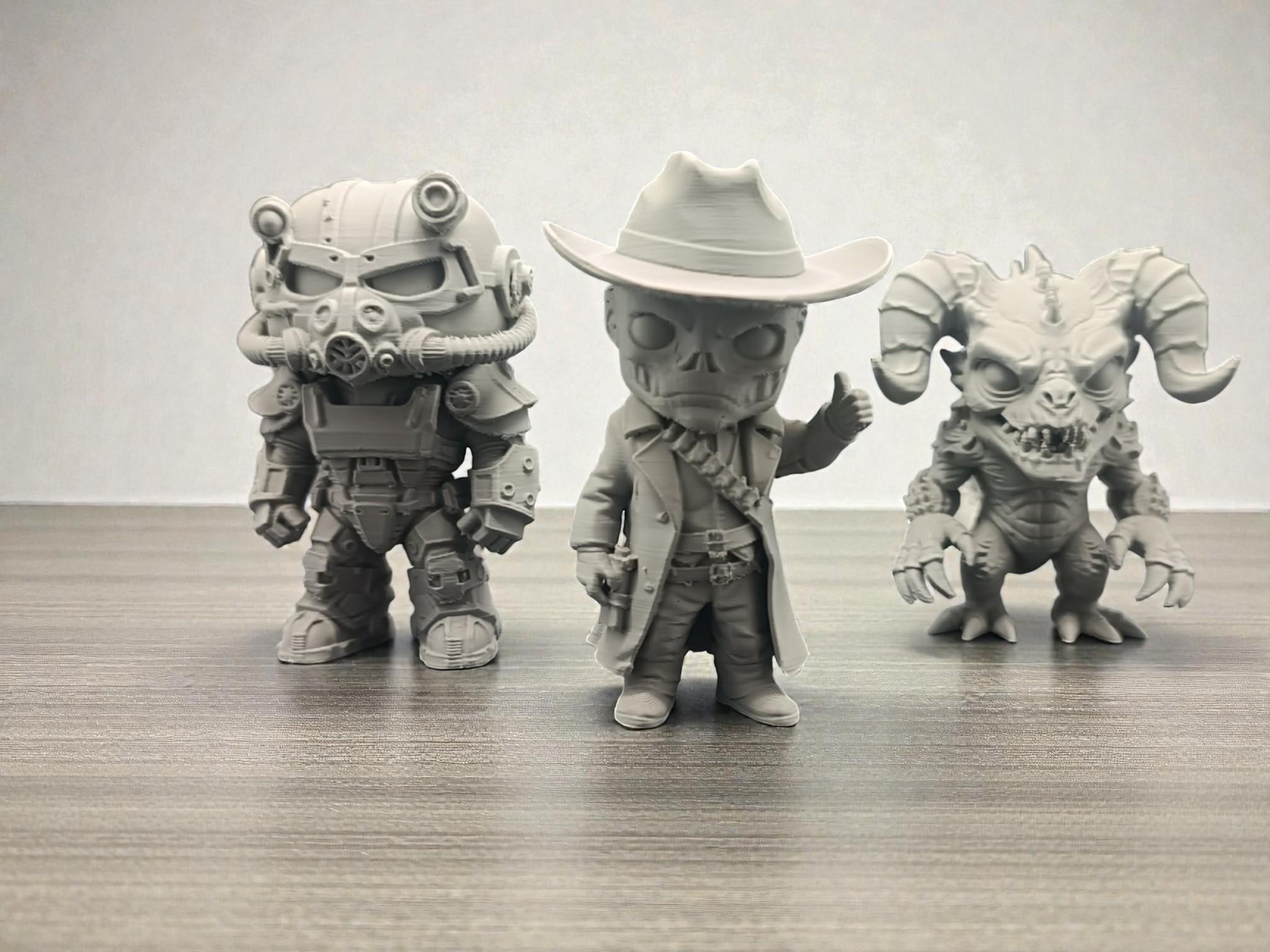 Fallout Chibis STL File for 3D Printing, Cute Fallout Style Figures ...