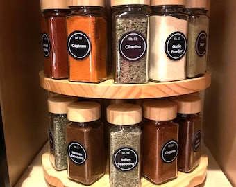In Cabinet Or Countertop Rotatable Carousel Spice Rack