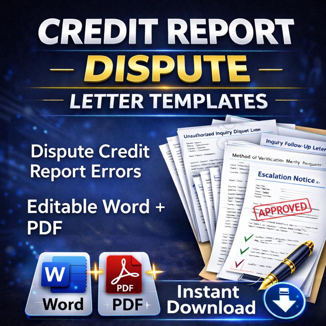 Image 6 for Credit Report Dispute Letter Template