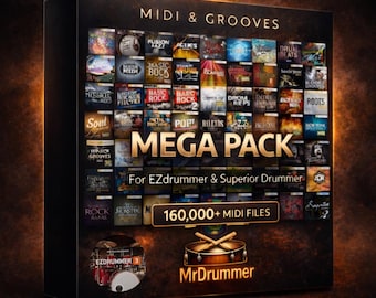 MIDI & Grooves Mega Pack voor EZdrummer en Superior Drummer | Professionele drum-MIDI-bundel