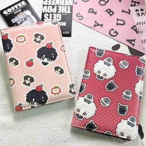 Caleb & Sylus Pu Leather Document Protective Cover,Love And Deepspace,Travel Document Storage