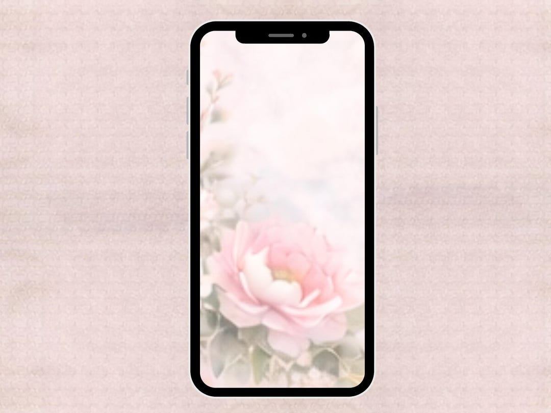 Rose iPhone Wallpaper, Soft Pink Floral Phone Background, Feminine ...