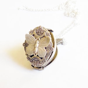 Four Photo Locket, Butterfly locket.4 Photo Locket.Family tree Locket, Anniversary Gift Engraved Locket, Locket With Photo.Birthday Gift