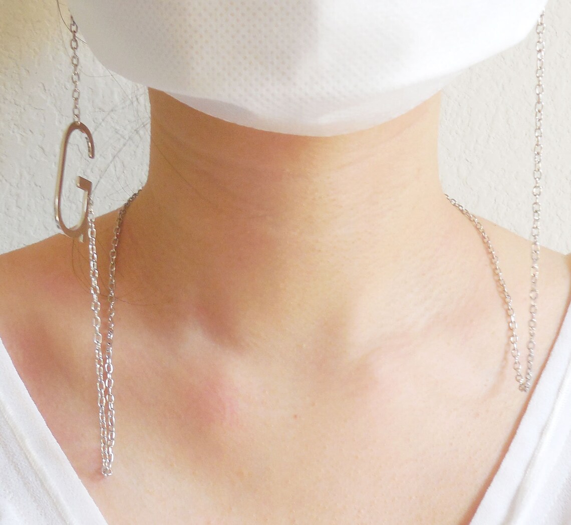 Face Mask Jewelry Mask Necklaceface Mask Satellite Chainface Etsy