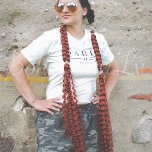 Trenzas en anillas, Trenzas en mosquetones, Trenzas removibles en anillas, Accesorio para el cabello, Joyería para el cabello, Extensión de coleta trenzada, Trenzas en clips