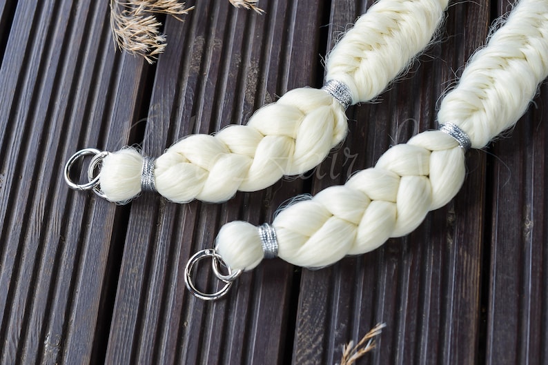 Braids on Rings, Braids on Carabiners, Removable Braids on Rings, Hair ...
