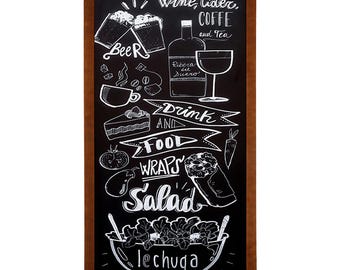 Kreidetafel im Holzrahmen – verschiedene Farben und Größen