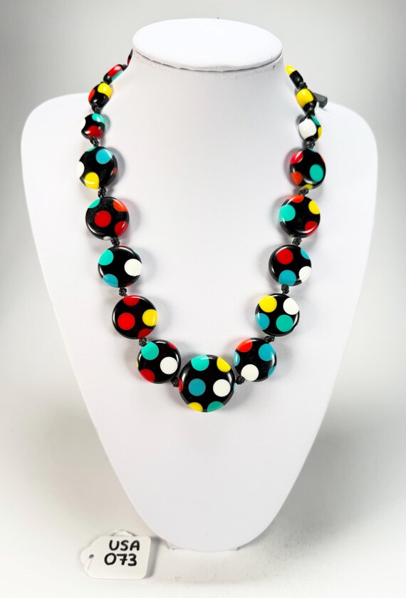 Sobral - Dots "Large Dot" Multicoloured Dots Resin Necklace ( 005360 )