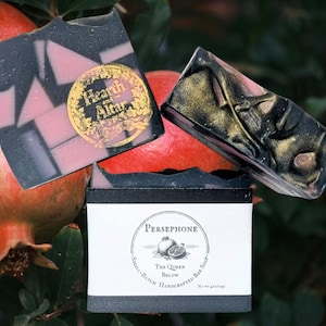 The Queen Below - Persephone - Handmade Tallow Soap Bar | Olive Oil & Coconut Oil | Small Batch Artisan Soap | Ritual Bath Soap |