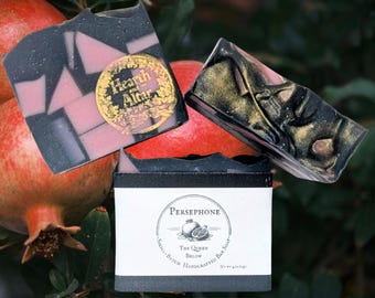 The Queen Below - Persephone - Handmade Tallow Soap Bar | Olive Oil & Coconut Oil | Small Batch Artisan Soap | Ritual Bath Soap |