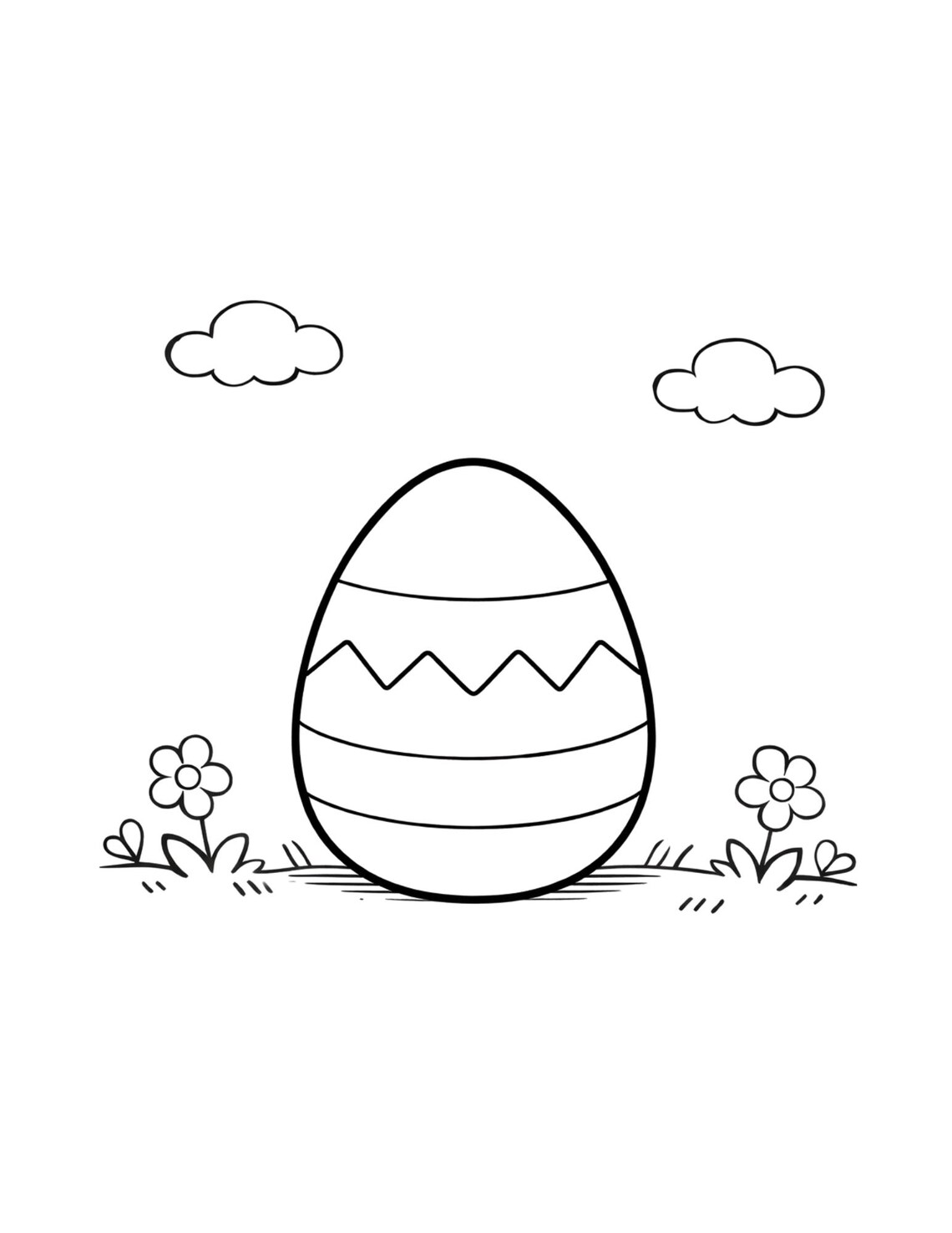 Easter Coloring Pages for Kids Ages 3-6 | Cute Easy Bunny & Egg ...