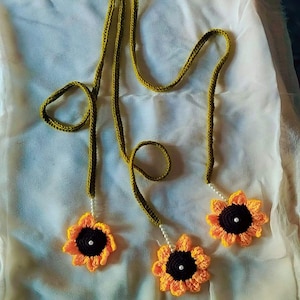 Sunflower Hair Paranda Crochet Pattern, Floral Braid Tutorial (PDF Download)