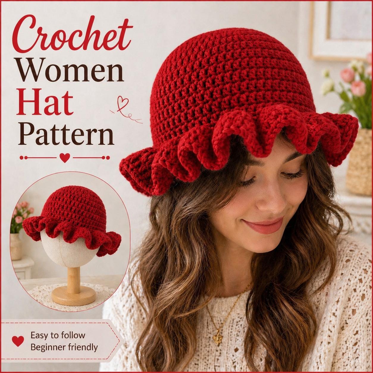 16 Ruffle Bucket Hat Crochet Patterns for Summer, Cottagecore, and Everyday Wear 4 Crochet Ruffle Bucket Hat