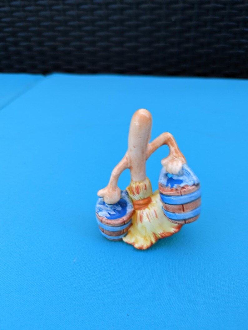Disney Fantasia Dancing Broom Mop Ceramic Figurine Etsy